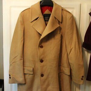 Vintage Austin Reed of Regent Street Full Length Men's Coat Camel Wool Made USA